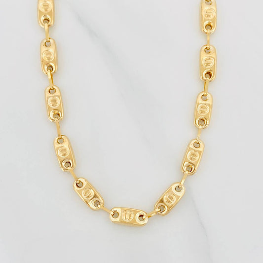Cadena Rustica Tornillo 14.4g / 60cm / 5.04mm Oro Amarillo 18K