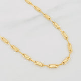 Cadena Rustica Cilindro 7.5g / 50cm / 3.17mm Oro Amarillo 18K