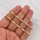 Cadena Rustica Cilindro 7.3g / 50cm / 3.31mm Oro Amarillo 18K