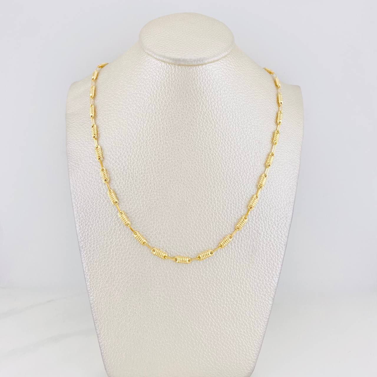 Cadena Rustica Cilindro 7.3g / 50cm / 3.31mm Oro Amarillo 18K