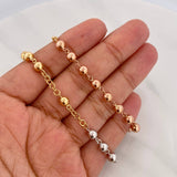 Rosario Virgen Milagrosa 24g / 60cm / 5mm Tres Oros 18K
