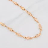 Cadena Rustica Trebol 8.4g / 45cm / 5.19mm Oro Rosa 18K