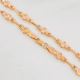 Cadena Rustica Trebol 8.4g / 45cm / 5.19mm Oro Rosa 18K