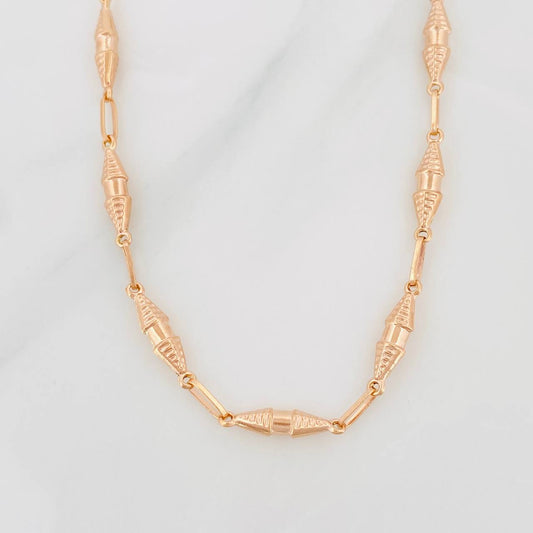 Cadena Rustica Dubai 6.9g / 45cm / 3.15mm Oro Rosa 18K