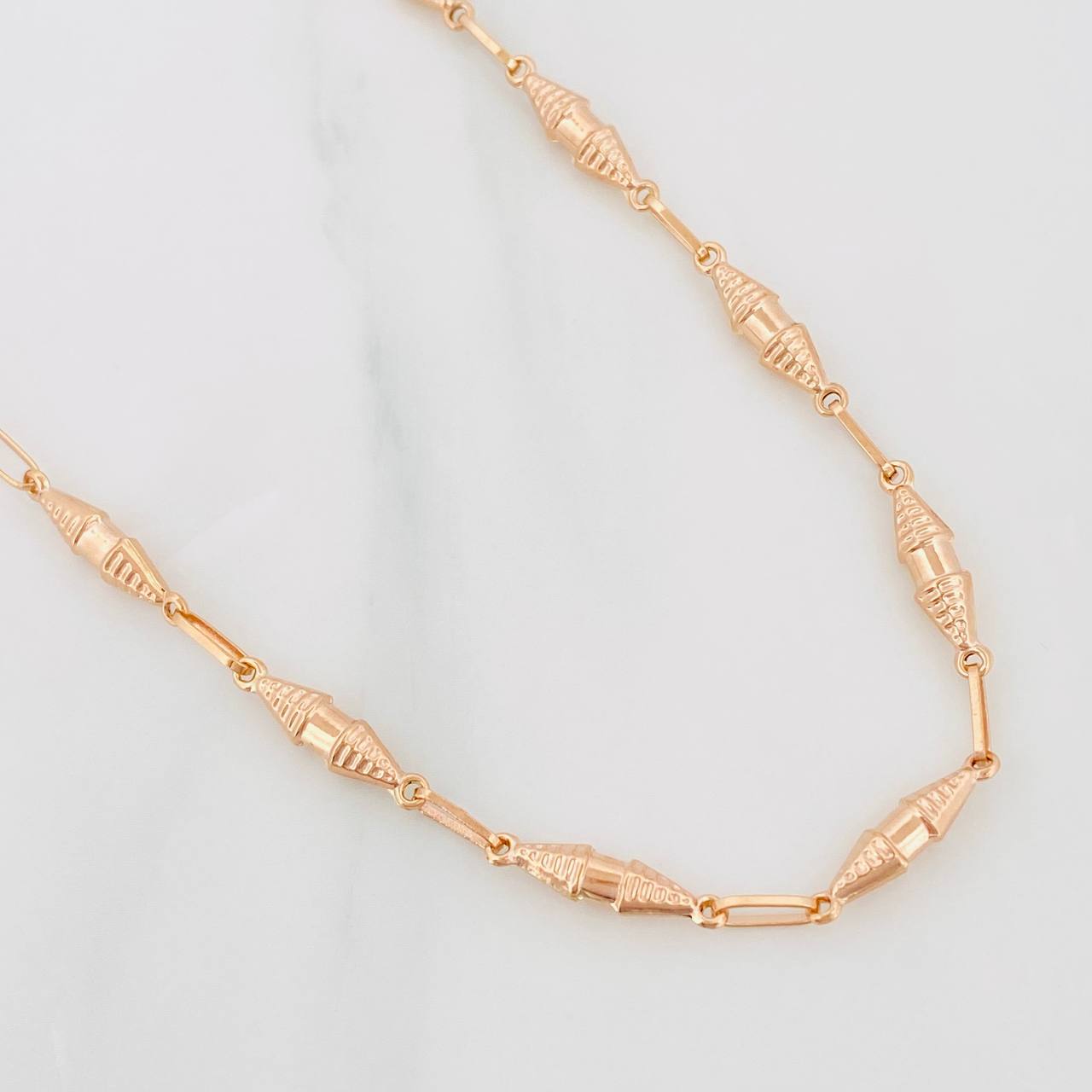Cadena Rustica Dubai 6.9g / 45cm / 3.15mm Oro Rosa 18K