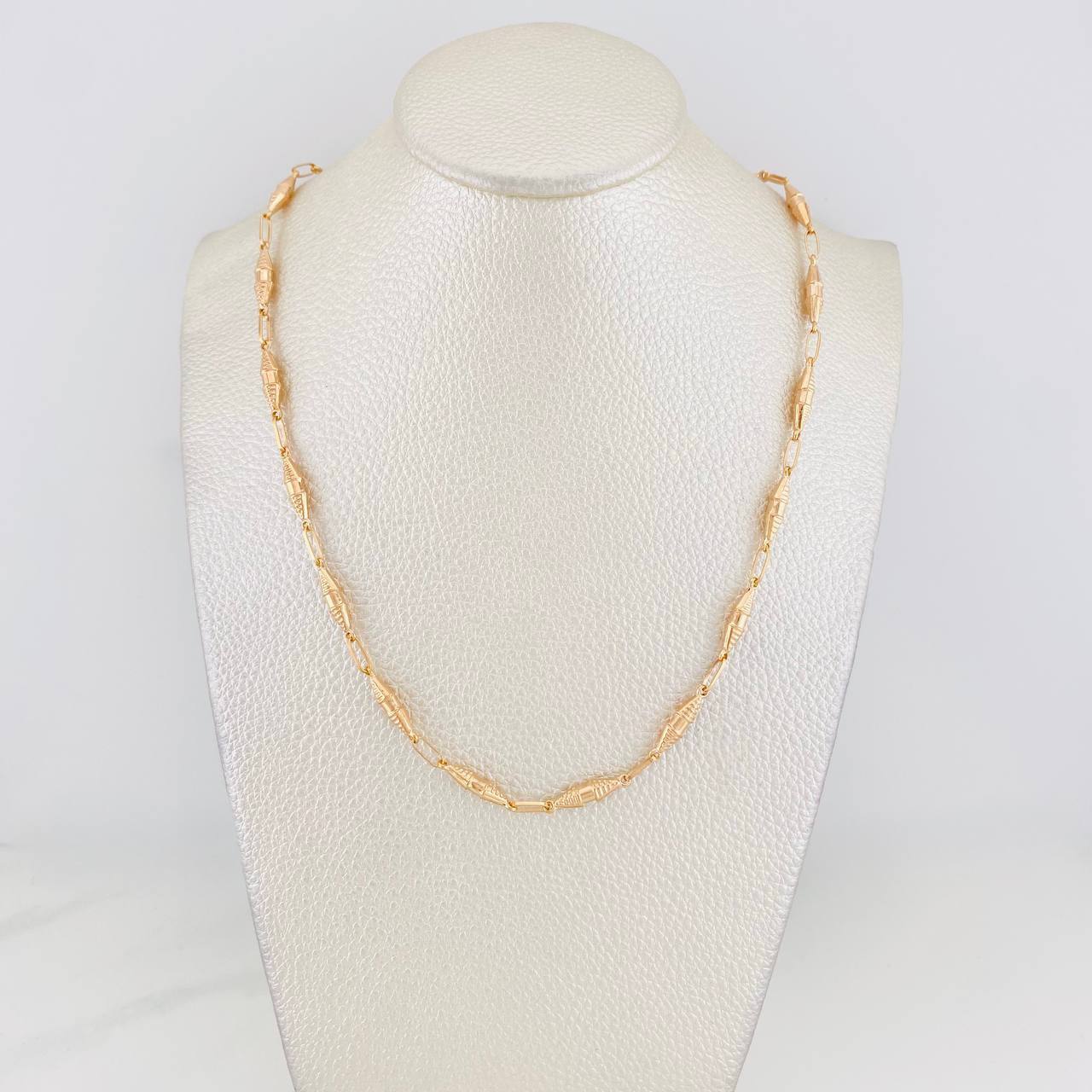 Cadena Rustica Dubai 6.9g / 45cm / 3.15mm Oro Rosa 18K