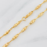 Cadena Rustica Barril 8.15g / 60cm / 3.36mm Oro Amarillo 18K