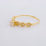 Anillo Solitario Trenzado 1.15g / T6 Oro Amarillo 18K