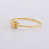 Anillo Solitario Cuadrado 0.75g / T6 1/2 Oro Amarillo 18K