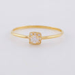 Anillo Solitario Cuadrado 0.75g / T6 1/2 Oro Amarillo 18K