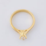 Anillo Solitario Cuatro Garras 2.35g / T5 1/2 Oro Amarillo 18K