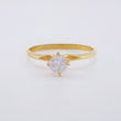 Anillo Solitario Abrazado 1.65g / T7 3/4 Oro Amarillo 18K