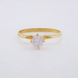 Anillo Solitario Abrazado 1.65g / T7 3/4 Oro Amarillo 18K
