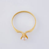 Anillo Solitario Abrazado 1.65g / T7 3/4 Oro Amarillo 18K