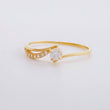 Anillo Solitario Brazo Pave 1.1g / T7 1/4 Oro Amarillo 18K