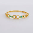 Anillo Eslabones Intercaladas 1g / T7 1/4 Oro Amarillo 18K