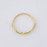 Anillo Eslabones Intercaladas 1g / T7 1/4 Oro Amarillo 18K