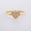 Anillo Corazón Tupido 1g / T5 Oro Amarillo 18K
