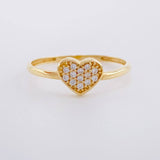 Anillo Corazón Tupido 1g / T5 Oro Amarillo 18K