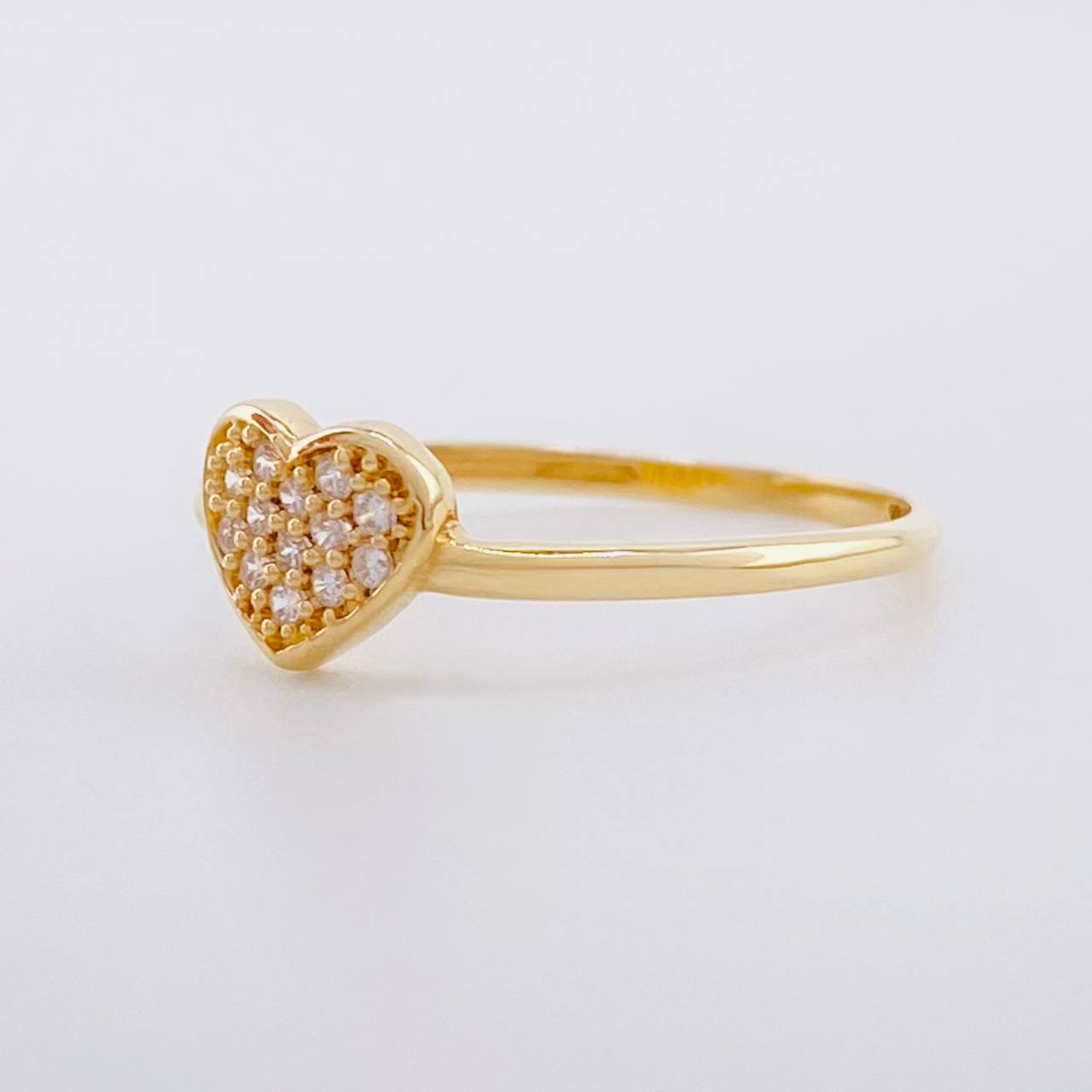 Anillo Corazón Tupido 1g / T5 Oro Amarillo 18K