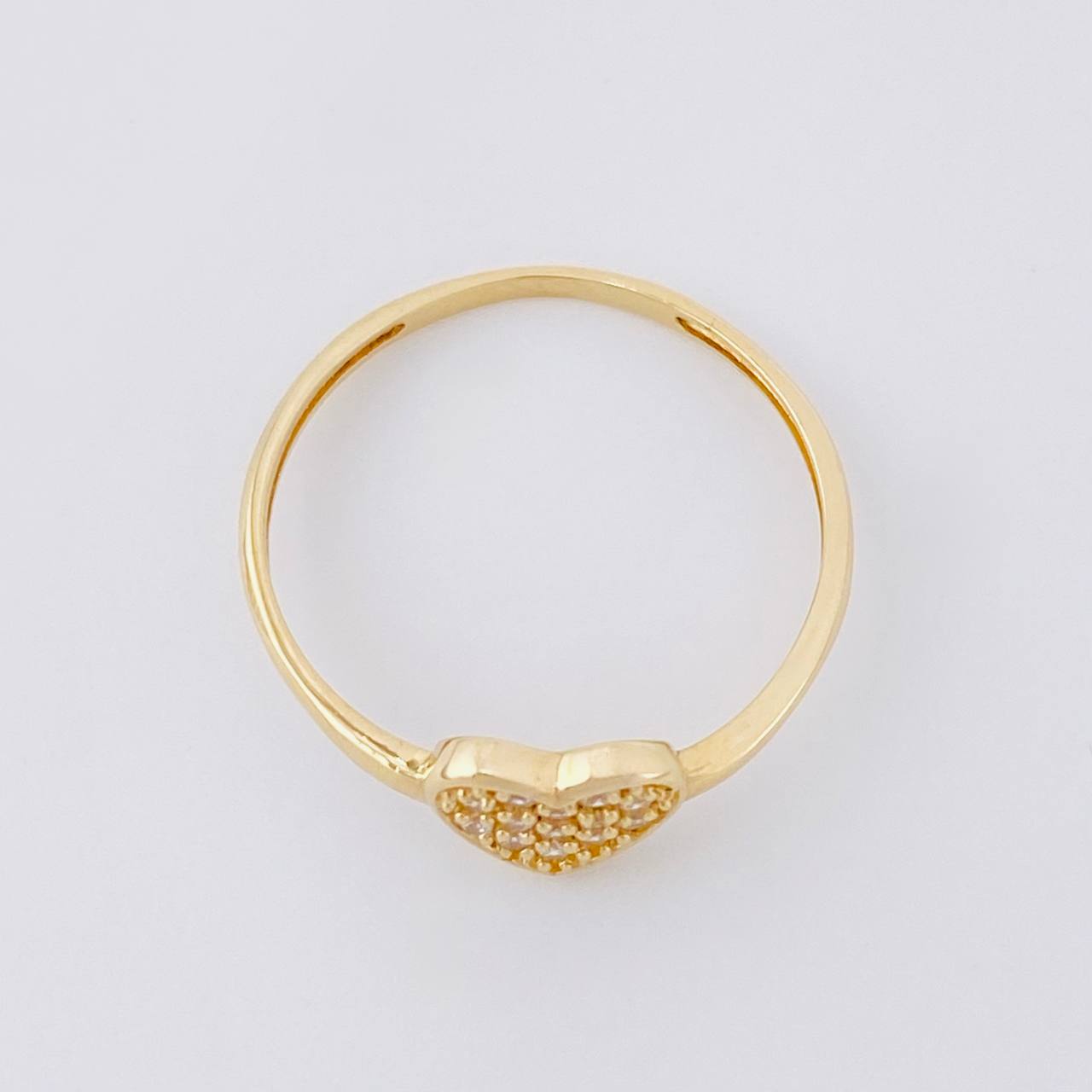 Anillo Corazón Tupido 1g / T5 Oro Amarillo 18K