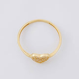 Anillo Corazón Tupido 1g / T5 Oro Amarillo 18K