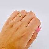 Anillo Corazón Tupido 1g / T5 Oro Amarillo 18K