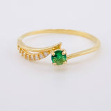 Anillo Brazo Pave 0.95g / T5 1/2 Oro Amarillo 18K