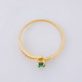 Anillo Brazo Pave 0.95g / T5 1/2 Oro Amarillo 18K