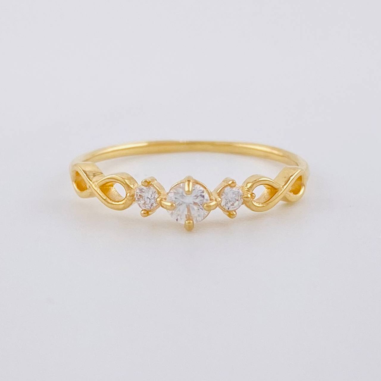 Anillo Solitario Infinitos 1g / T5 1/2 Oro Amarillo 18K