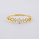 Anillo Solitario Infinitos 1g / T5 1/2 Oro Amarillo 18K
