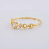 Anillo Solitario Infinitos 1g / T5 1/2 Oro Amarillo 18K
