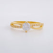 Anillo Solitario Entrelazado 2.4g / T7 Oro Amarillo 18K