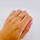 Anillo Solitario Entrelezado 2.35g / T7 1/4 Oro Amarillo 18K