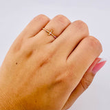Anillo Cruz de Esferas 0.7g / T6 1/2 Oro Amarillo 18K