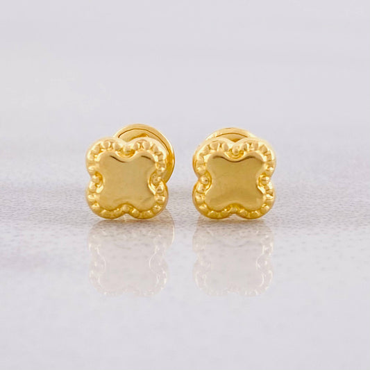 Topos Trebol 0.5g / 6mm Oro Amarillo 18K
