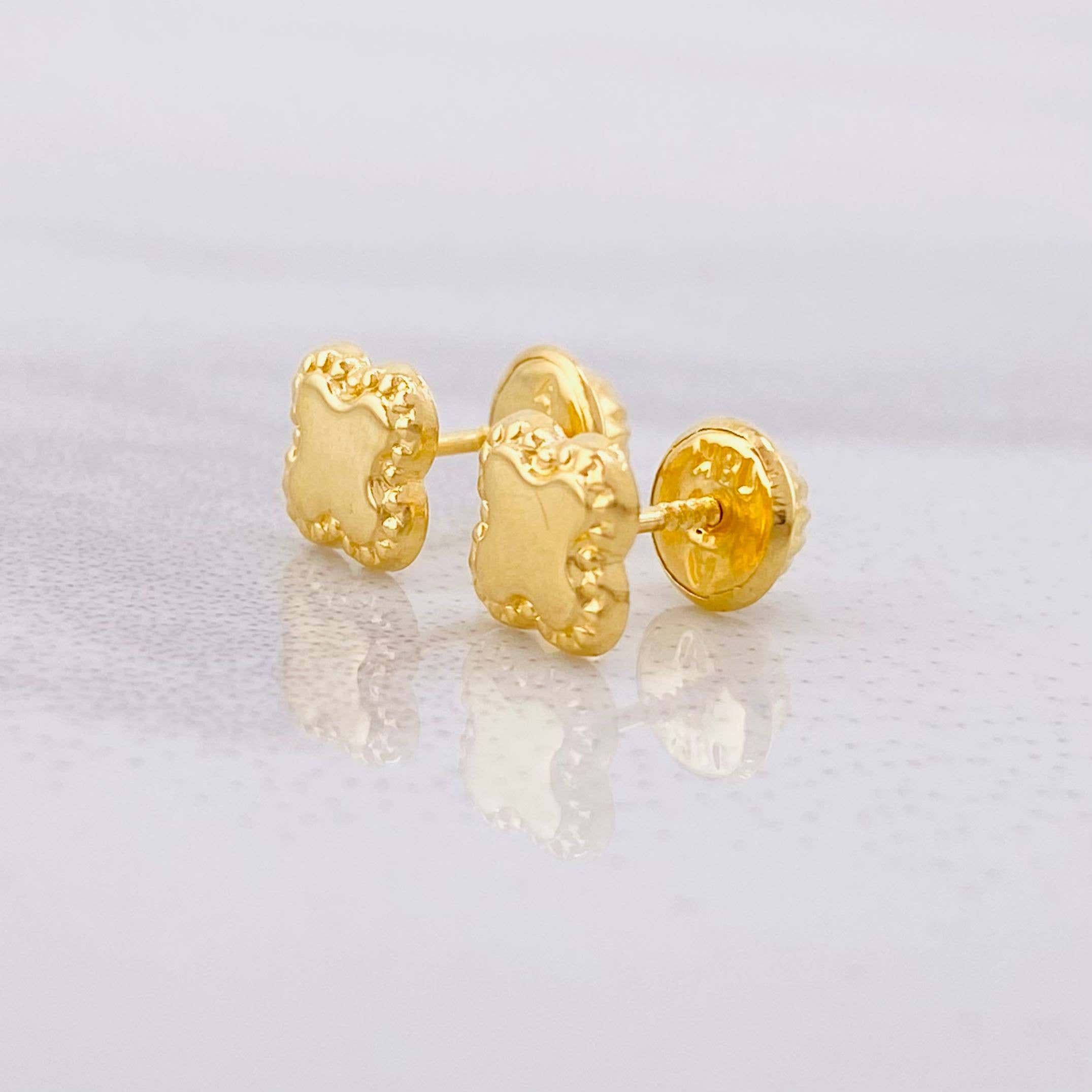 Topos Trebol 0.45g / 6mm Oro Amarillo 18K