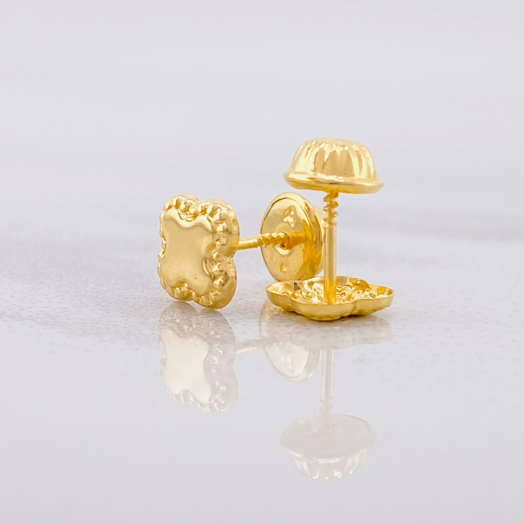Topos Trebol 0.45g / 6mm Oro Amarillo 18K