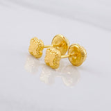 Topos Trébol Diamantado 0.4g / 4.4mm Oro Amarillo 18K