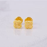 Topos Trébol Diamantado 0.45g / 5.2mm Oro Amarillo 18K
