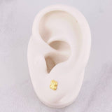 Topos Trébol Diamantado 0.45g / 5.2mm Oro Amarillo 18K