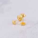 Topos Trébol Diamantado 0.35g / 3.6mm Oro Amarillo 18K