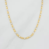 Cadena Escalera Plana 2.3g / 60cm / 1.42mm Dos Oros Amarillo Blanco 18K