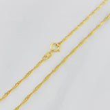 Cadena Singapur 1.25g / 60cm / 1.37mm Oro Amarillo 18K