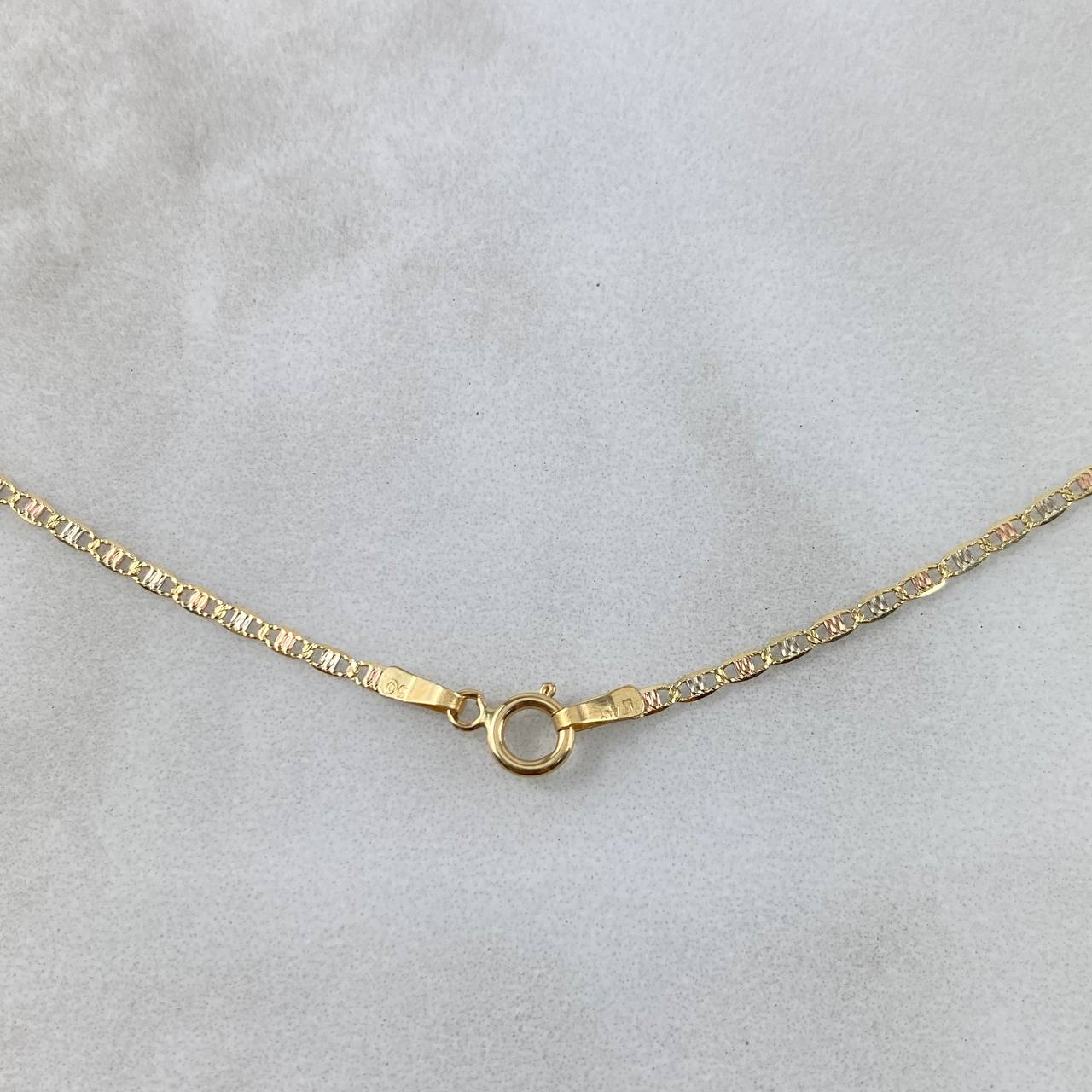 Cadena Plana Diamantada 1.45gr / 45cm / 1.4mm Tres Oros +3