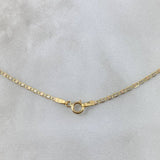 Cadena Plana Diamantada 1.45gr / 45cm / 1.4mm Tres Oros +3