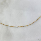 Cadena Singapur 1.1gr / 45cm / 0.6mm Oro Amarillo +3