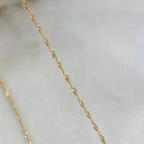 Cadena Singapur 1.1gr / 45cm / 0.6mm Oro Amarillo +3