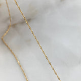 Cadena Singapur 1.1gr / 45cm / 0.6mm Oro Amarillo +3