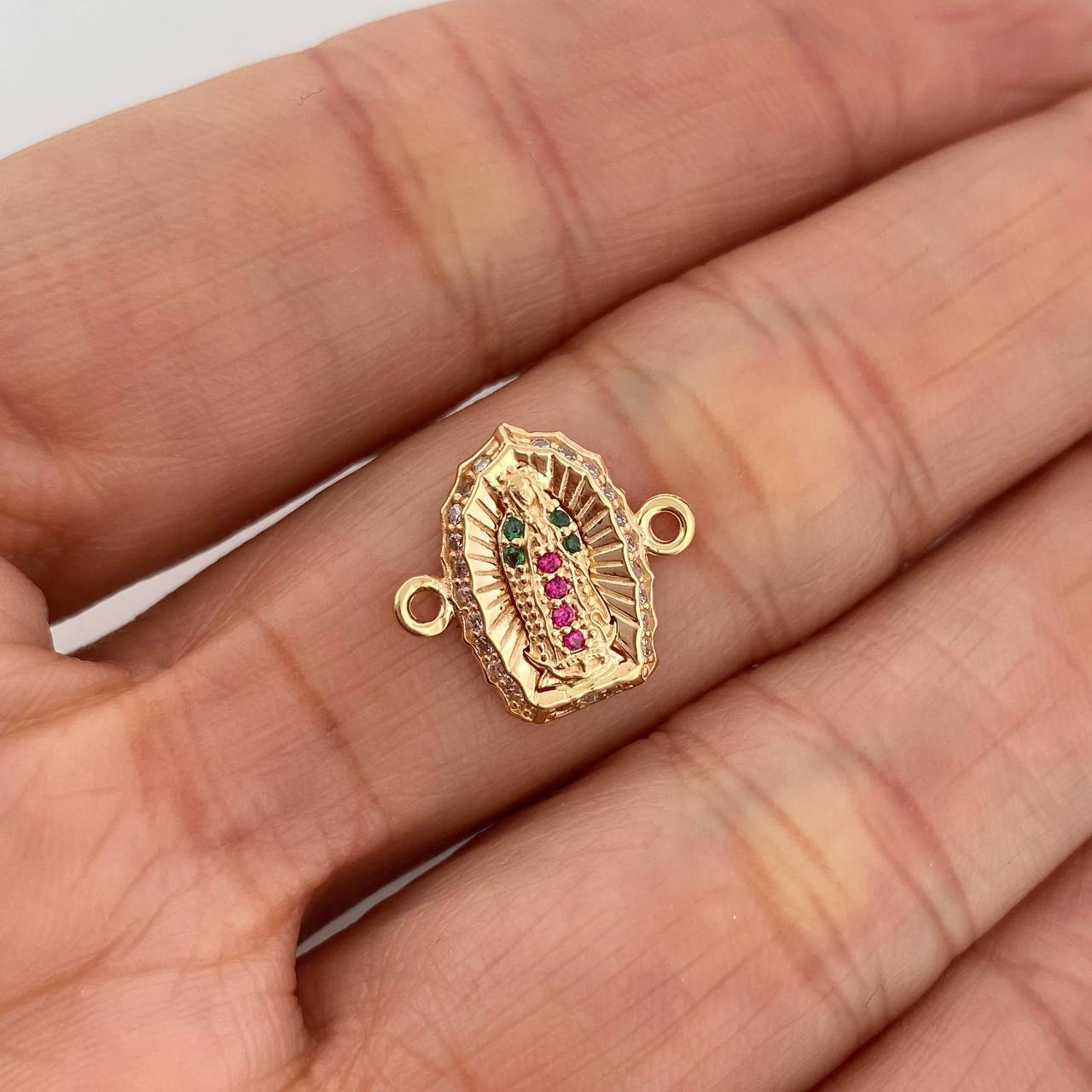 Herraje Virgen De Guadalupe 1.25 g / 1.5 cm Oro Amarillo 18K